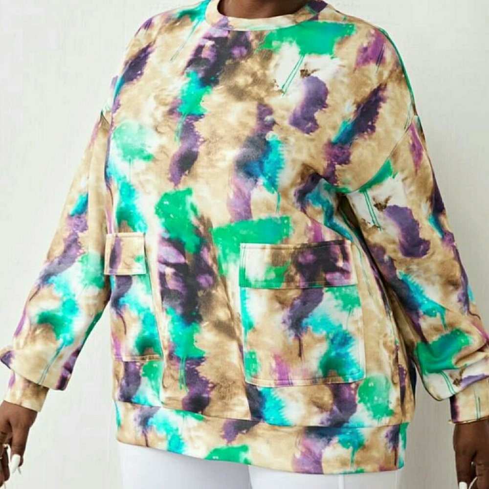 Colorful 2 pocket  top